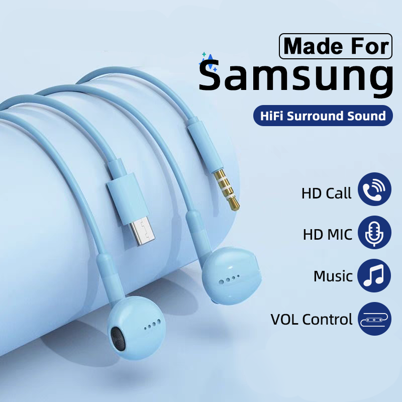 Wired Earphone Lightning - Słuchawki typu C do Samsung Galaxy