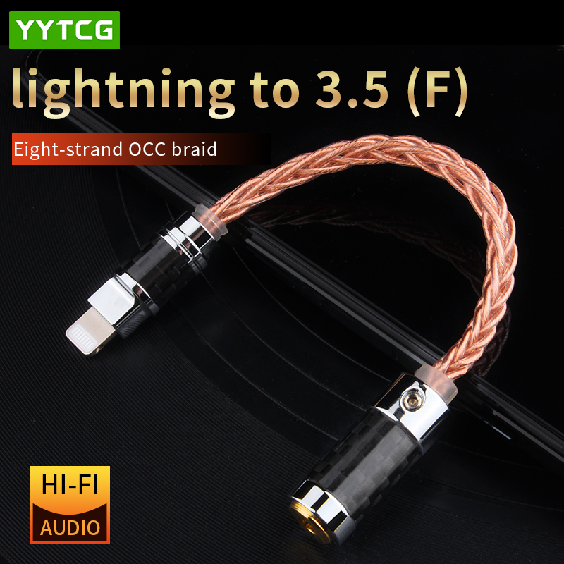 Wired Earphone Lightning - YYTCG typ-C do 2.5/3.5/4.4mm Adapter gniazda