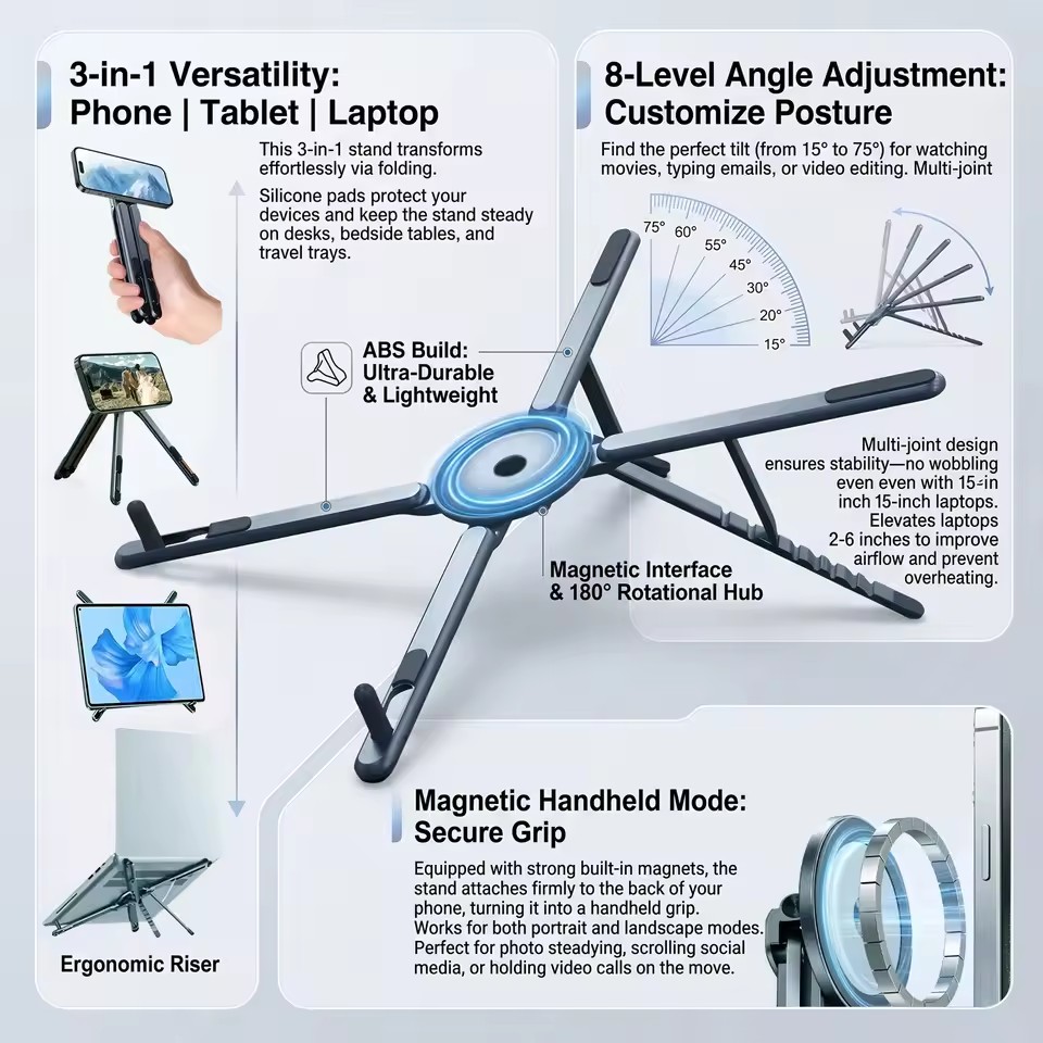 Tablet Ipad Accessories - Przenośny magnetyczny uchwyt na telefon i