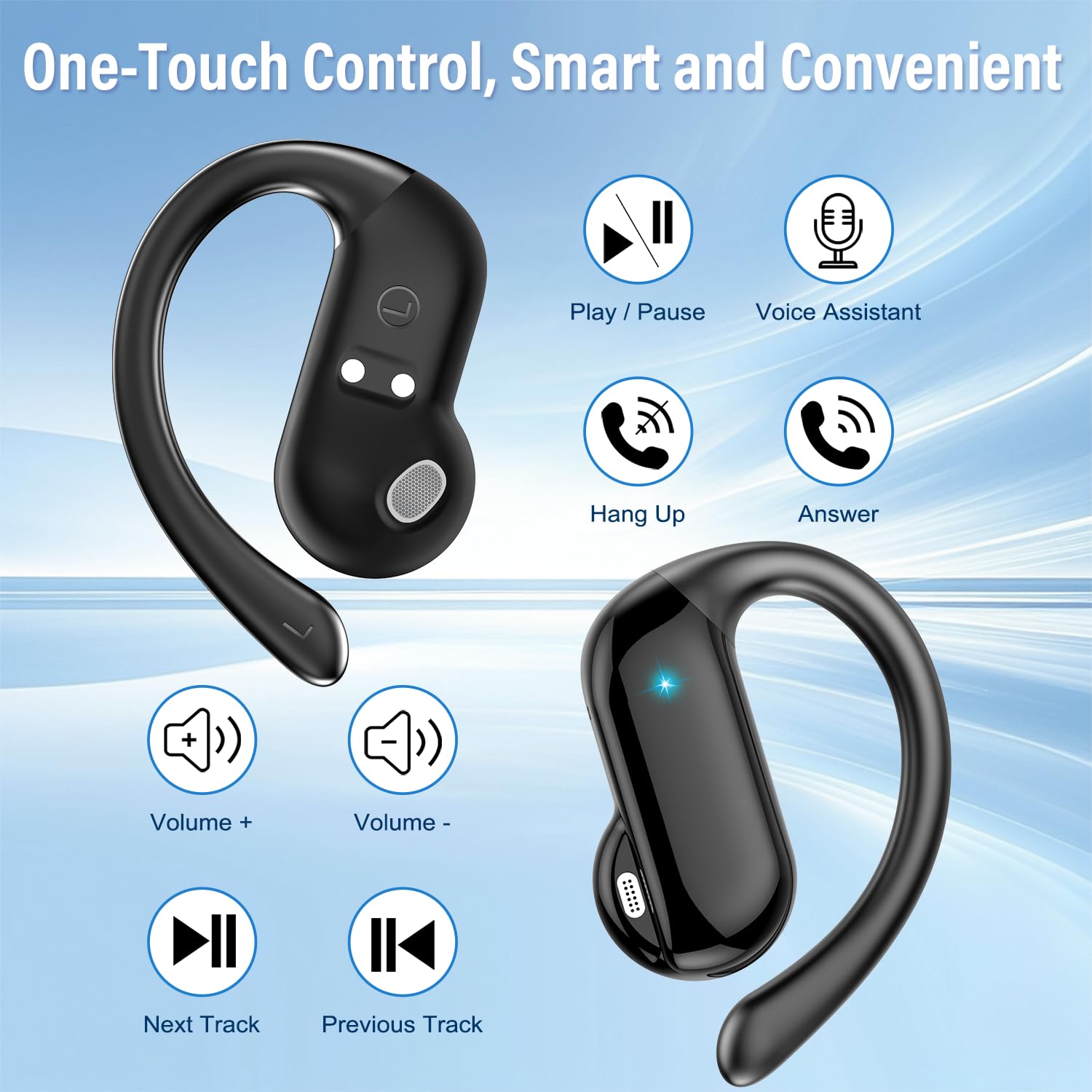 Wired Earphone Lightning - Słuchawki douszne otwarte 2026 Bluetooth 5.4