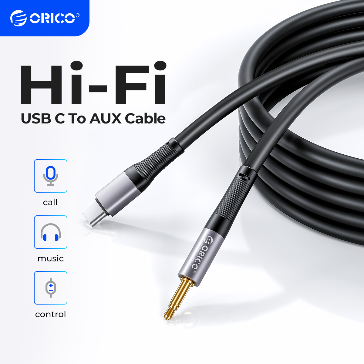 Wired Earphone Lightning - ORICO USB C do 3.5mm Audio