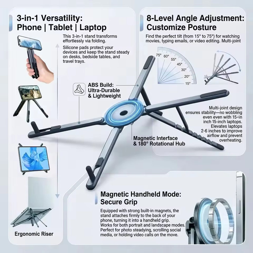 Tablet Ipad Accessories - Przenośny magnetyczny uchwyt na telefon i