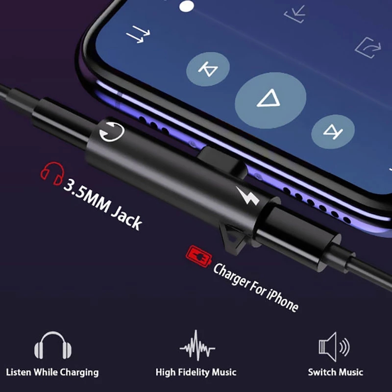 Rozgałęźnik adaptera 2 w 1 do  – Wired Earphone Lightning recenzja i cena