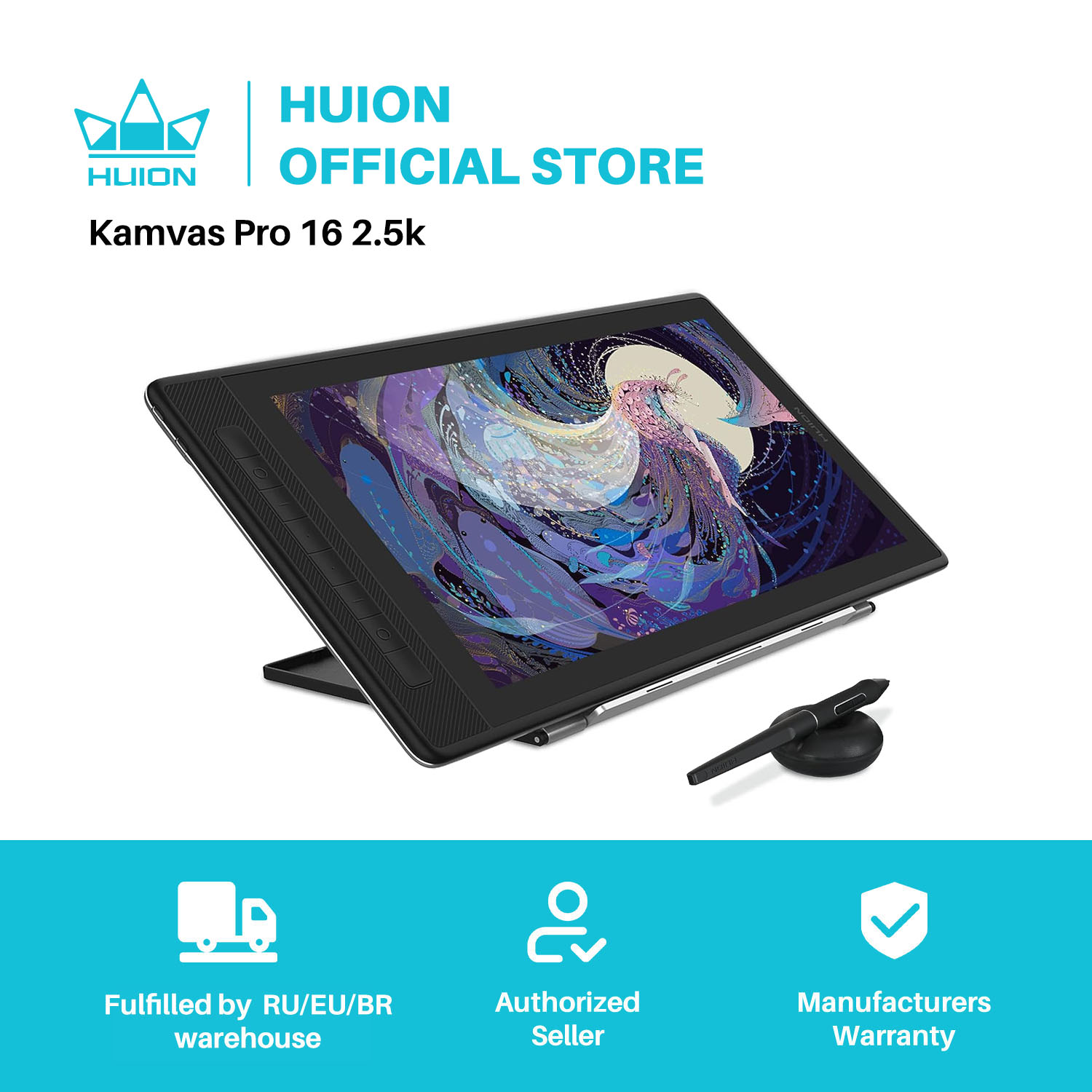 HUION KAMVAS Pro 16 2.5K QHD T – Huion Tablet Accessories recenzja i cena